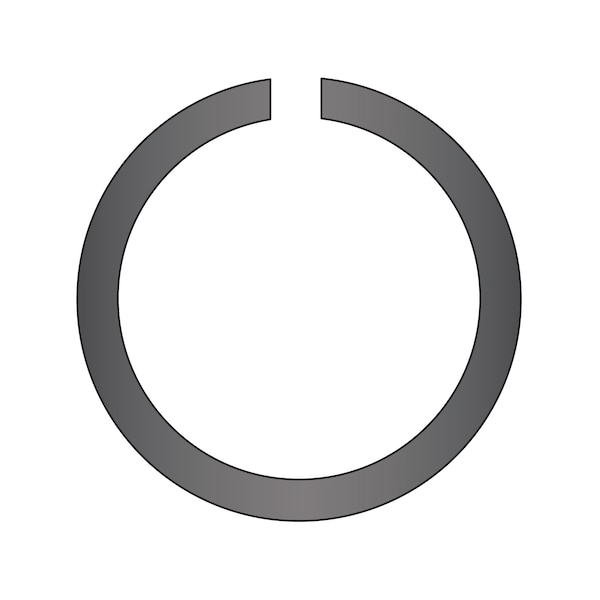 Huyett External Retaining Ring, Steel Black Phosphate Finish, 45 mm Shaft Dia DSW-045 - main